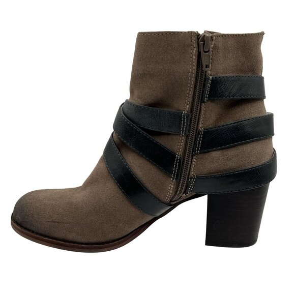 NEW Soho Cobbler Womens 8.5 Ankle Leather Booties Strappy Western Cowgirl Boots - Picture 9 of 15